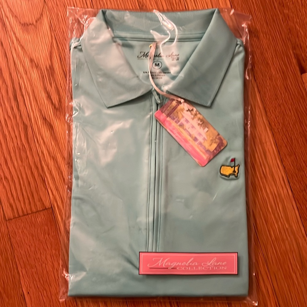 NWT | Magnolia Lane | Masters Mint Performance Zip Polo | Size M